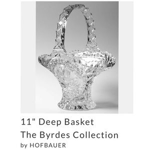 Deep Basket The Byrdes Collection by HOFBAUER